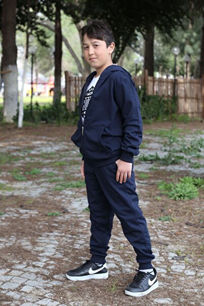 cm buseyiz 3lü set fermuarlı kapüşonlu eşofman takımı ve brooklyn baskılı t-shirt