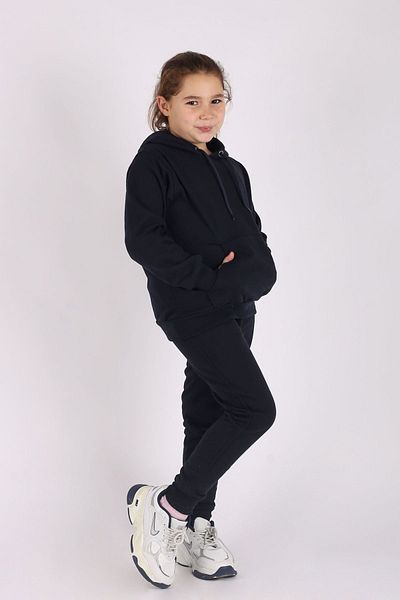 han elegant Παιδική φόρμα unisex αγοριών και κοριτσιών με φλις μέσα, τσέπη και κουκούλα για χειμερινό καγκουρό, 5-14 ετών