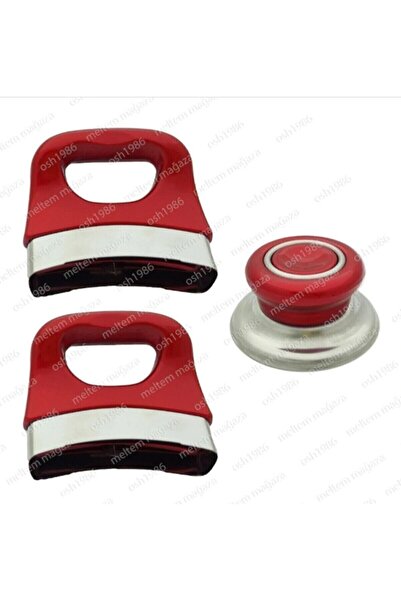 panayır Tüm Tencerelere Uyumlu Kırmızı Tencere Tava Ve Sahan Kulpu Kulp Tepe Seti