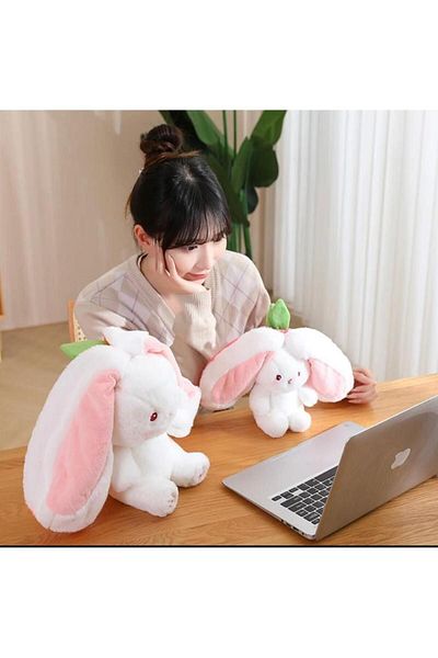 Canestar Special Gift for Lovers Pink Strawberry Rabbit Special Design Zippered Structure Both Strawberry and Rabbit