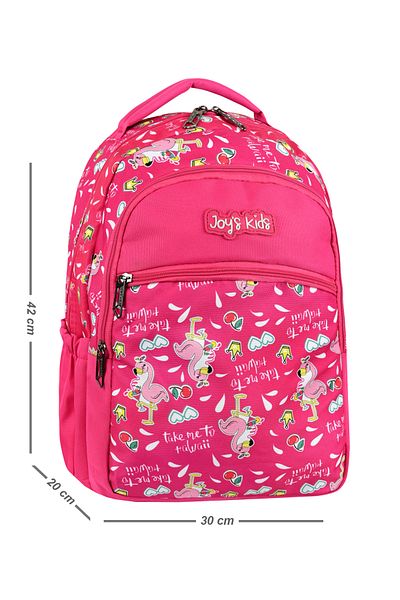 Bliss Geantă de școală primară cu model Flamingo cu licență Cutie de prânz și suport pentru stilou Set de 3