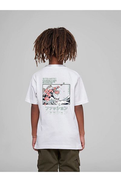 VASK Παιδικό μπλουζάκι Unisex Cat Cotton Crew Neck Oversize