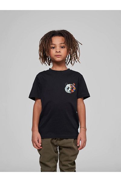 VASK Children's Oversize Unisex Colorful Panda Cotton Crew Neck T-Shirt