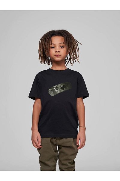 MODADEER Children's Oversize Silen Alien Printed Cotton Crew Neck T-Shirt