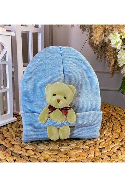 DESİGNER Beanie cu ursuleț de pluș (Beanie pentru adulți cu figurină de ursuleț) Beanie colorată de iarnă