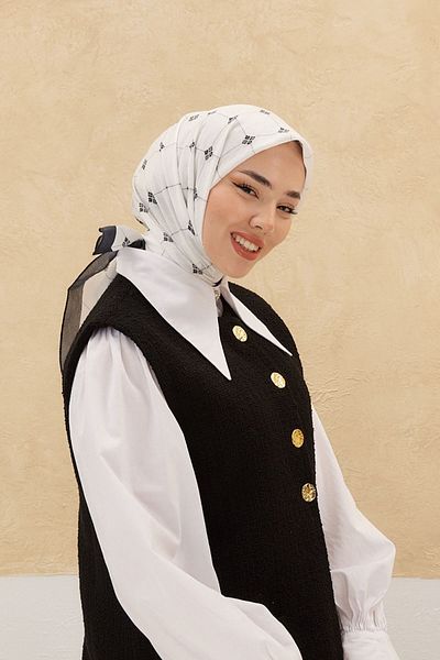 Silk Home Silk Blended Patterned Olinda Scarf