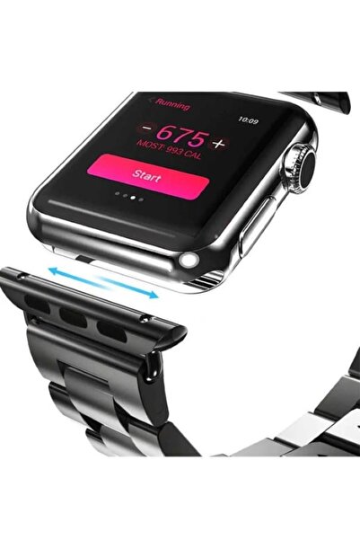 W wopiece Apple Watch 38 40 41 Mm 1 2 3 4 5 6 7 8 9 Se Uyumlu Ayarlama Aparatlı Paslanmaz Çelik Metal Kordon