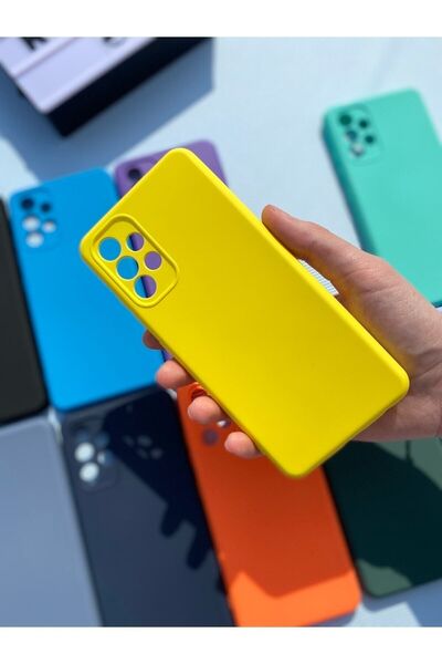 Eminkılıf Samsung Galaxy A13 / A23 4g Uyumlu Kamera Korumalı Lansman Kılıf- Sarı