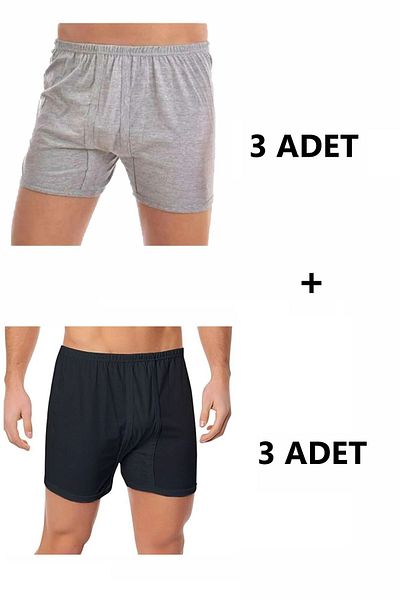 PİERLES 6-Piece Men's Cotton Cuffed Panties