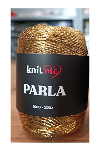knitme 5 Adet Parla 100 Gram 235 Metre Simli İp - Paketleme İpi - Süs İpi