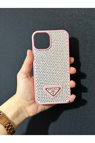 HYPERSOFT Iphone 15 (6.1 inç) Uyumlu Parlak Pırlanta Taşlı Elmas Pullu Parılt...