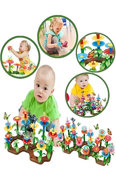 Ax Axentia 104 Parça Bahçe Çiçek Yapım Seti Eğitici Oyuncak Yapboz Bul Tak Pu...