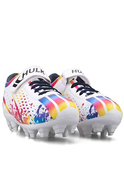 Hulk 129 Filet Cırtlı Çocuk Futbol Krampon Beyaz