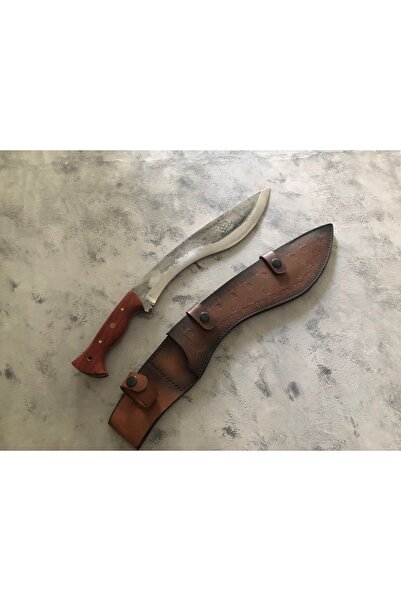 BIÇAK SARAYIM El Yapımı Doğa Bıçağı, Dövme 5160 Yay Çeliği,Gül Ağacı Sap