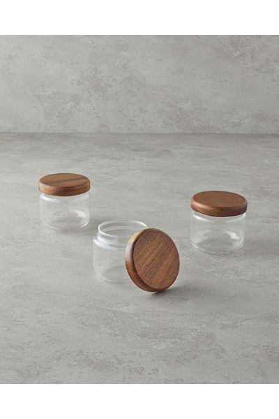 English Home Jore Glass - 3-Piece Spice Jar Transparent Set