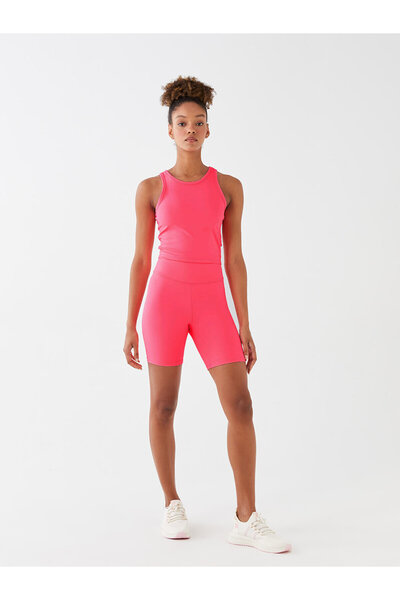 LC Waikiki LCW Γυναικείο Crop U-Neck ίσιο κόψιμο