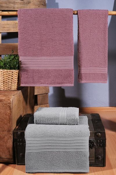 Comfort Home Σετ πετσετών μπάνιου Mimosa 4 τεμαχίων |   Σετ προίκας |   Σετ πετσετών |   100% βαμβάκι