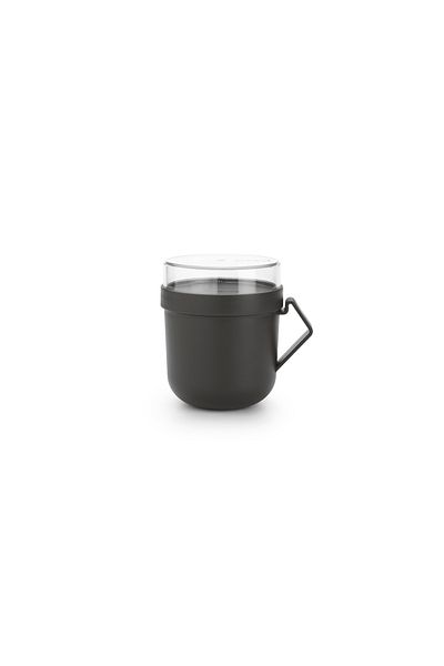 Brabantia 006-01-MAkE - Plain Low Gray Plastic Mug 600ML
