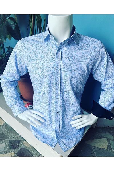 CLASSO printed long sleeve lycra shirt