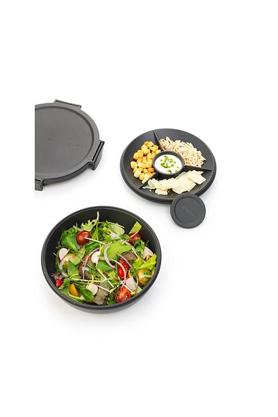 Brabantia 004-01-makE - Düşkü Gray 1.3L Food Carrying PLate with PLastic Compartment