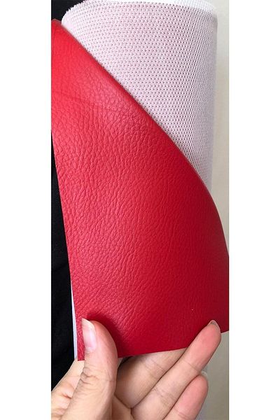 turkanlarhome Red Faux Leather Upholstery Fabric (Auto-furniture-bag-hobby-chair-)