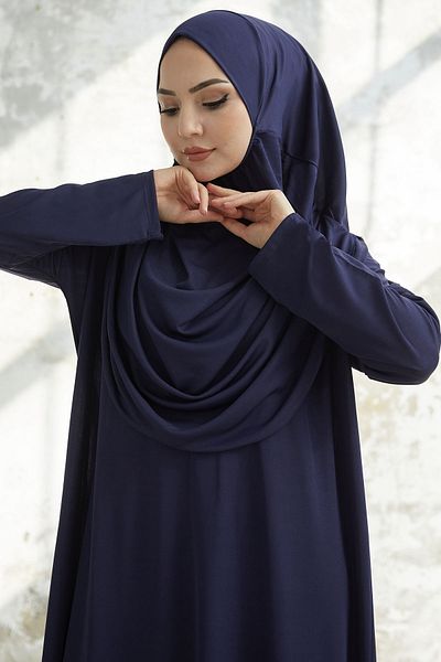 InStyle Navy Blue One Piece Prayer Dress