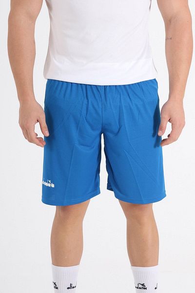 Diadora Εγκάρσιο καρό σορτς προπόνησης μπλε