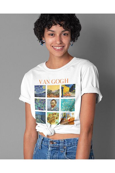 Let's Wear Ανδρικό μπλουζάκι Unisex με στάμπα Van Gogh