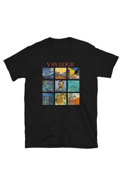 Let's Wear Ανδρικό μπλουζάκι Unisex με στάμπα Van Gogh