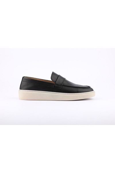 RPXX Black Genuine Leather Men's Casual Shoes - 222-01