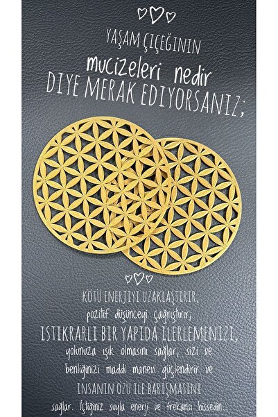 X Metal قطعتين من زهرة الحياة عالية الجودة تحت الكوب - بلاستيك