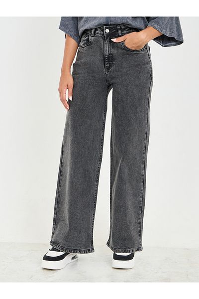 Styli High Waist Wide Leg Jeans