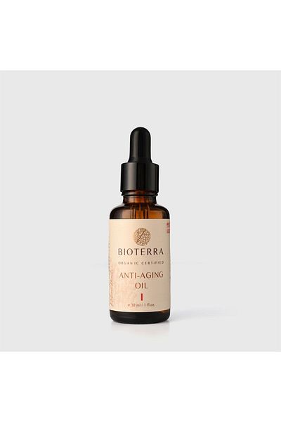 Bioterra Organic Collagen Supporting Anti-Aging Facial Care Oil 30 ml - Nourishing and Moisturizing Massage Oil