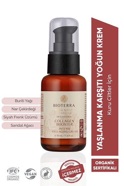 Bioterra 50 ml Organic Anti Aging Intensive Cream - Anti-aging Intensive Care Cream