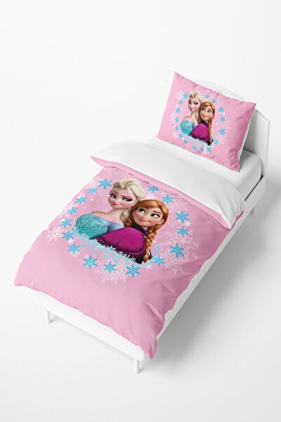 Talia Home Pembe Elsa Anna Desenli Bebek Ve Çocuk Nevresim Takımı Tlan-153