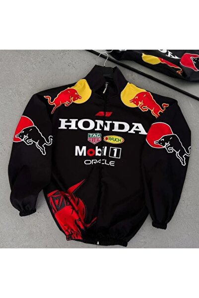 Genel Markalar Unisex Siyah Dijital Tasarım Baskılı Fermuarlı Yağmurluk & Rüz...