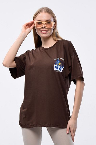 Mad&Calf Γυναικείο μπλουζάκι Oversize με στάμπα Arizona