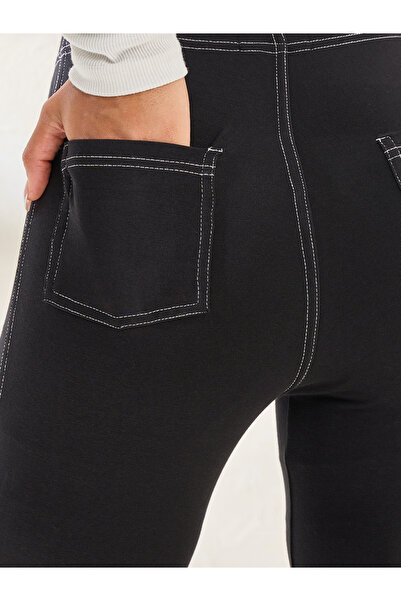 Styli Contrast Stitch Detail Ankle Length Leggings