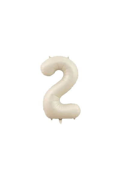 Ata Parti Dünyası 34 Inch Cream Colored 75 Cm Foil Balloon