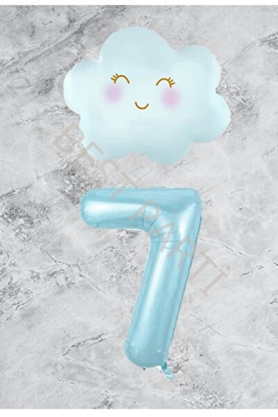BEST PARTİ DOĞUM GÜNÜ PARTİ SÜSLERİ مجموعة بالونات من رقائق السحاب باللون الأ...