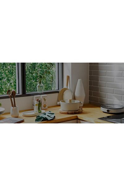 NEOFLAM Fika Beige 17 Piece Induction Cast Iron Pot Pan Set