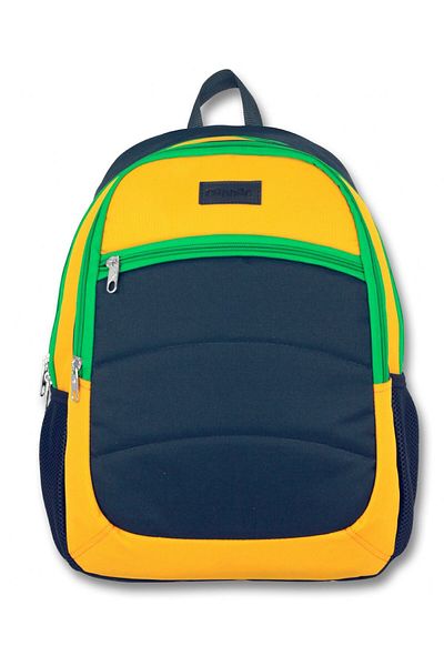 ÜMİT ÇANTA Men's Navy Blue-Yellow Ummit Bag Cennec Junior High School College High School and Daily Backpack