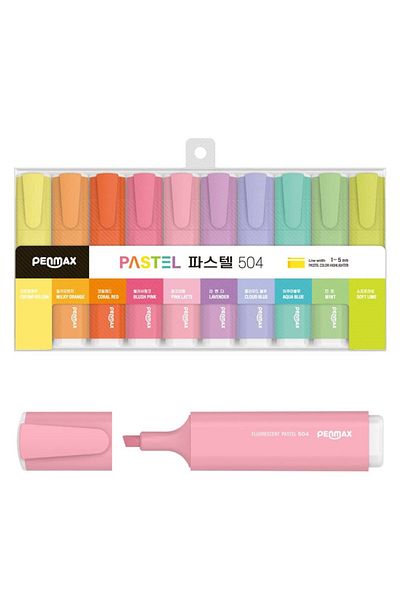 Tahtakale Hobi Penmax Pastel 10-Piece Marking Pen Set