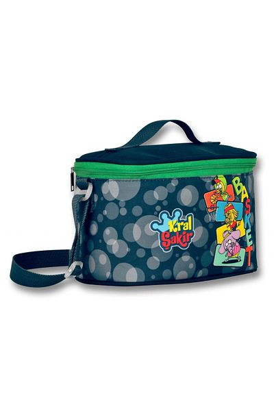 ÜMİT ÇANTA Boy's Basket - Umit Bag Kral Şakir, Thermal Insulated Lunch Box - Navy Blue-Green