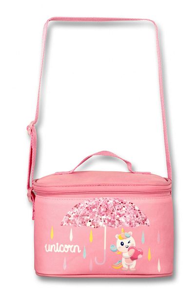 ÜMİT ÇANTA Pink Unicorn Patterned Ummit Bag - Cennec Cute, Thermal Insulated Girl's Lunchbox