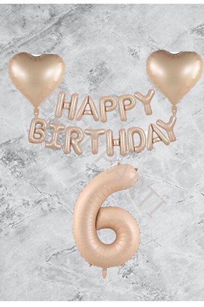 BEST PARTİ DOĞUM GÜNÜ PARTİ SÜSLERİ 6 Year Old Happy Birthday Figure - Sand B...