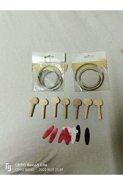 SAZ 2 Takım Bağlama Teli Mızrap Tezene Seti Burgu Kulağı Tam Set