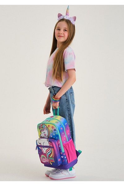 Coral High Water Green Lavender Unicorn Set of Five School and Daily Bags