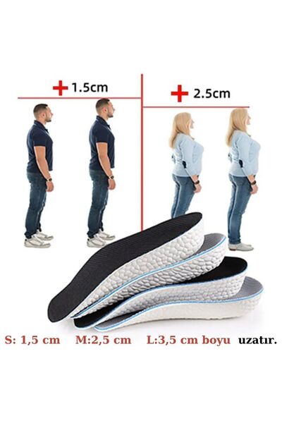 St Morritz Boy Uzatan Ayakkabı Tabanlığı, Topuk Yükseltici,gizli Taban(S=1,5 ...