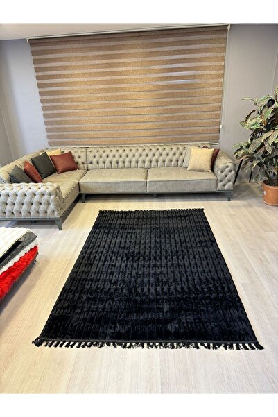 ASY Collection Bella Yumuşacık Tavşan Tüyü Saçaklı Premium Kalite Kaymaz Pamu...